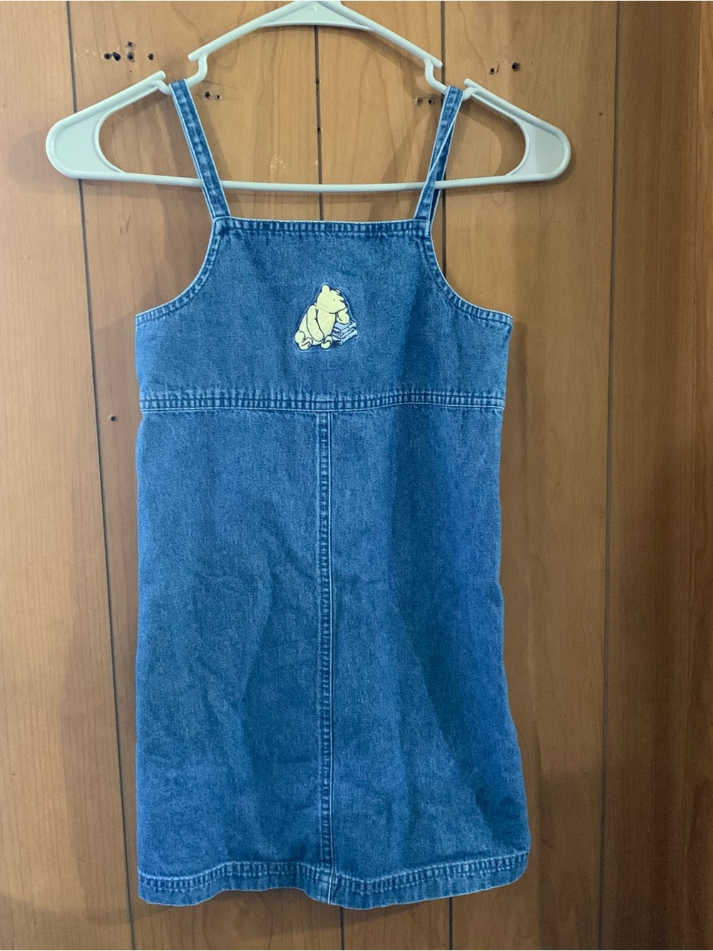 Vintage The Disney Store Classic Winnie the Pooh Denim Jumper Dress - 6/6X